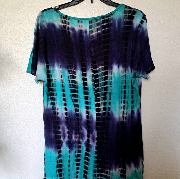 WOMEN'S SHORT SLEEVE TOP SIZE SMALL STRETCH B.L.E.U. - Picture 4 of 6